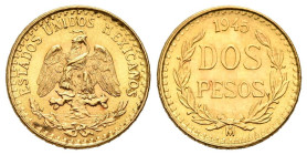 MÉXICO. 2 Pesos (Au. 1,66g/11mm). 1945. (KM#461). EBC+.