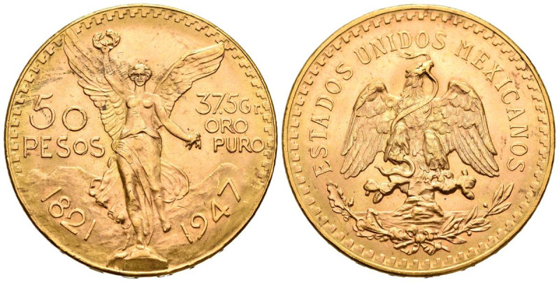 MEXICO. 50 Pesos. (Au. 41,64g/37mm). 1947. (Km#481). EBC.