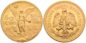 MEXICO. 50 Pesos. (Au. 41,67g/37mm). 1947. (Km#481). EBC.