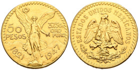 MÉXICO. 50 Pesos. (Au. 41,60g/37mm). 1947. (Km#481). MBC+.