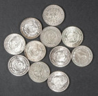 MÉXICO. Bonito conjunto formado por 11 monedas de plata de 1 Peso con años correlativos entre 1957 y 1967. Ninguna fecha repetida. Magnífico estado de...
