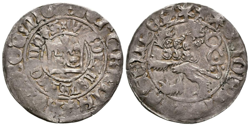 REPUBLICA CHECA, Wenceslaus II (1278-1305). Groschen. (Ar. 2,52g/27mm). Praga. (...