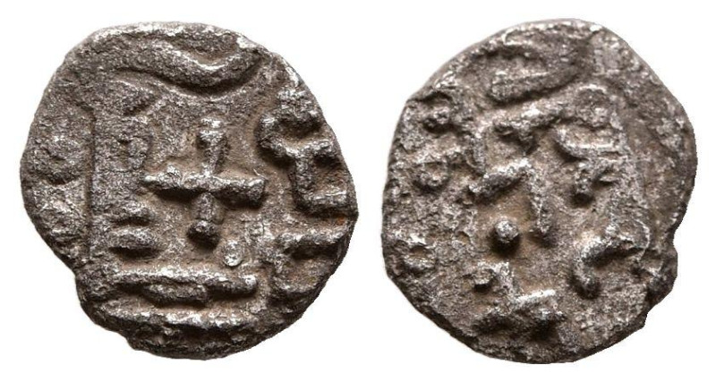 SICILIA, Tancredo (1190-1194). Fracción de Dirham. (Ve. 0,39g/9mm). Palermo. (Sp...