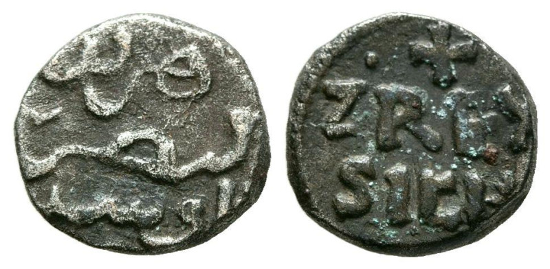 SICILIA, Enrique IV (1194-1197). Fracción de Dirham. (Ve. 0,63g/10mm). Palermo. ...