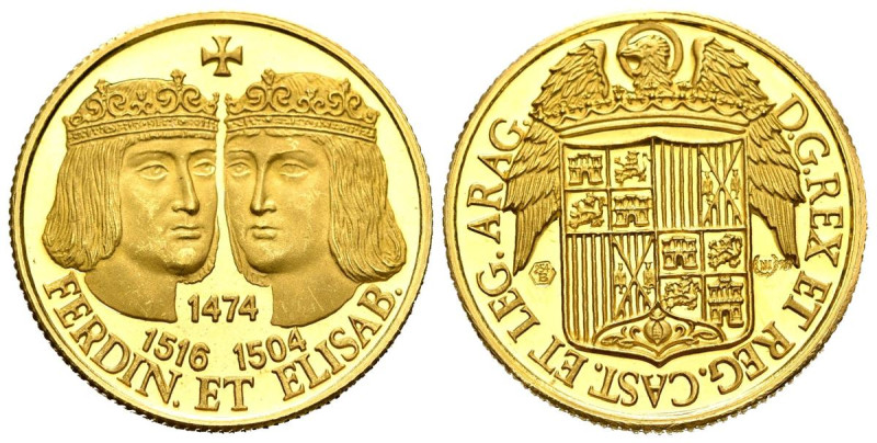 ESPAÑA. Reyes de España. Reyes Católicos. (Au. 6,80g/24mm). Numismática Ibérica....