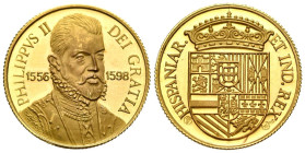ESPAÑA. Reyes de España. Felipe II. (Au. 6,82g/24mm). Numismática Ibérica. SC.