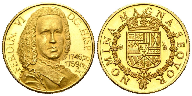 ESPAÑA. Reyes de España. Fernando VI. (Au. 6,80g/24mm). Numismática Ibérica. SC....