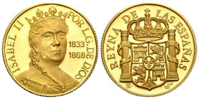 ESPAÑA. Reyes de España. Isabel II. (Au. 6,97g/24mm). Numismática Ibérica. SC.