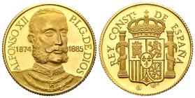 ESPAÑA. Reyes de España. Alfonso XII. (Au. 6,87g/24mm). Numismática Ibérica. SC.