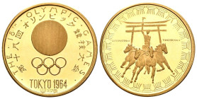JAPÓN. Juegos Olímpicos Tokio 1964. (Au. 6,94g/24mm). PROOF. Leves rayitas.