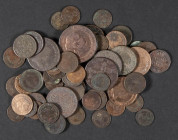 MONARQUIA ESPAÑOLA. Lote compuesto por decenas de monedas de Isabel II de distintos valores, años y cecas. A EXAMINAR.
