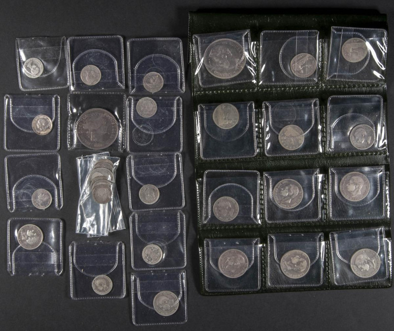 CENTENARIO DE LA PESETA. Conjunto de 29 monedas de plata de distintos reyes, fec...