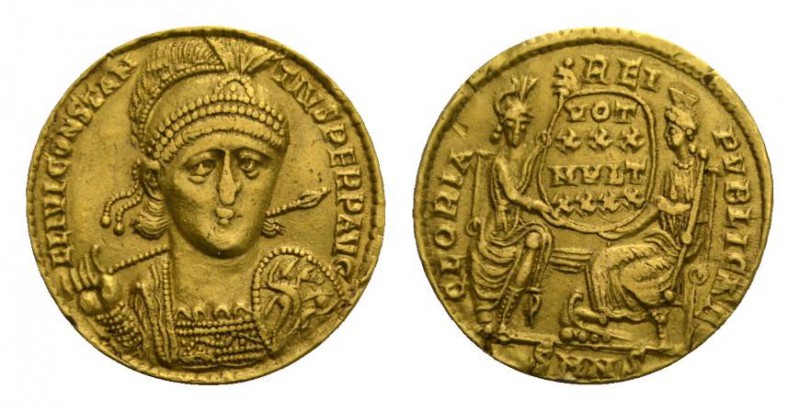 Constantius II AV Solidus, Nicomedia mint Constantius II Augustus (337-361 AD). ...
