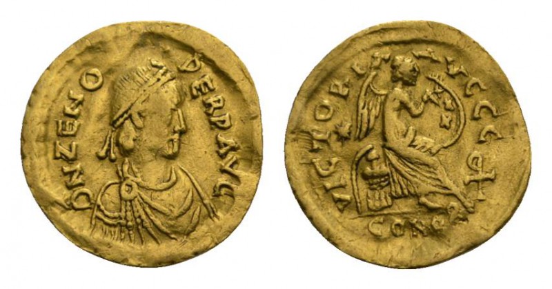 Byzantinisch/byzantin Zeno 474-491 Semissis, gold, 476-491. D N ZENO - PERP AVG ...