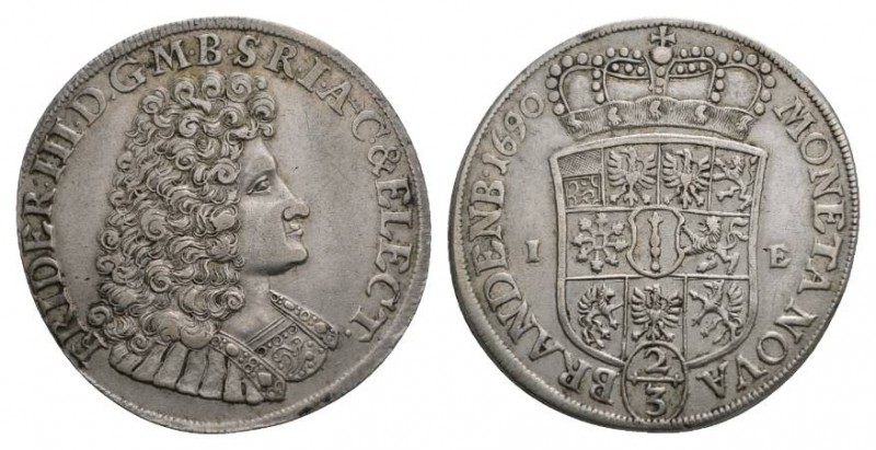 Deutschland / Germany Brandenburg Preussen Friedrich III., 1688-1701. Gulden zu ...