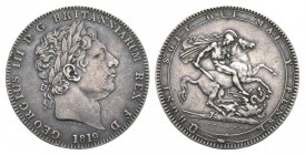 England George III., 1760-1820 Crown 1819, Jahr 59. Dav. 103, S. 3787 selten in dieser Qualität vorzüglich bis unzirkuliert