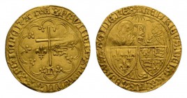 Frankreich / France Frankreich: Heinrich VI. von Lancaster, England, 1422-1453: Salut d?or o.J., Rouen. 2. Emission (1423). Jungfrau Maria und Engel ü...