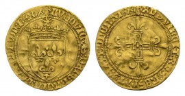 Frankreich / France Frankreich Louis XII. 1498-1515. Écu d'or au soleil de Provence o. J. (um 1507), Tarascon. 3e type. 3,38 g. Dupl. 653. Ci. 903. La...