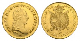 Italien / Italy Römisch Deutsches Reich Joseph II., 1780-1790, seit 1765 Deutscher Kaiser Sovrano 1786 M, Mailand. Kopf rechts / Wappen auf Andreaskre...