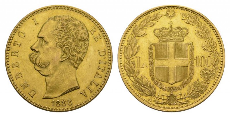 Italien / Italy Königreich Italien Umberto I., 1878-1900. 100 Lire 1888 R, Rom. ...