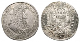 Österreich / Austria / Autriche Habsburger Leopold I., 1657-1705. Taler 1691 KB, Kremnitz. Herinek 734. Huszár 1372. Dav. 3261. 28,52 g. Attraktives E...