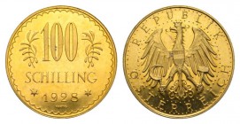 Österreich / Austria / Autriche Gold der Habsburger Erblande und Österreichs Österreich 1. Republik 1918-1938. 100 Schilling 1928 23,52 g, 900/1000 bi...