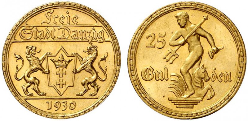 Polen Danzig 25 Gulden 1930. Dutkowski/Suchanek 526, Fb. 44, J. D 11, Kopicki 75...