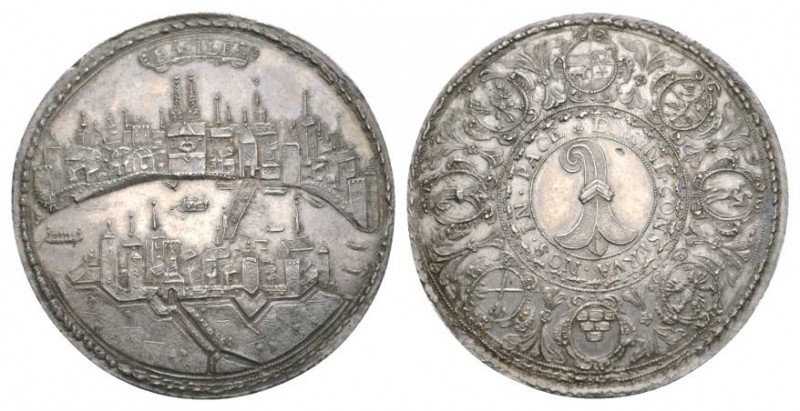 Schweiz / Switzerland /Suisse Basel, Stadt. AR Doppeltaler o.J. (um 1670) (50 mm...