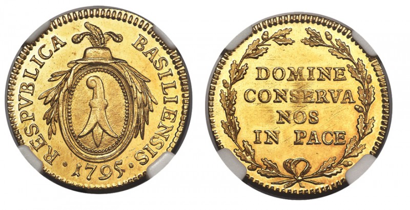 Schweiz / Switzerland /Suisse Basel Stadt und Kanton Basel. Duplone 1795. 7.64 g...