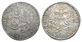 Schweiz / Switzerland /Suisse Zürich, Stadt. Taler 1557, Zürich. Löwe mit Schild und Reichspafel nach links. MO'. NO'. TVRICENSIS : CIVIT . IMPERI' . ...