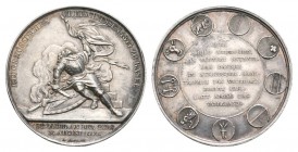 Schweiz / Switzerland /Suisse Schweiz, Basel. Silbermedaille 1844 (37 mm, 25.93 g), auf das Eidgenössische Freischiessen. Richter 87b. bis unzirkulier...