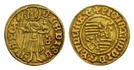 Sigismund, 1387-1437. Goldgulden o. J., Kremnitz. 3,51 g. Städtische Prägung. . Fb. 10, Pohl D 2-26. GOLD vorzüglich