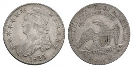 USA 50 Cents (1/2 Dollar) 1825, Philadelphia. Liberty. Capped Bust type. Yeo. 2008, S. 185. Attraktives, vorzügliches Exemplar