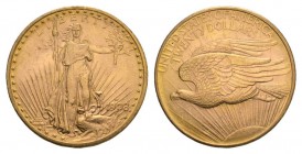 USA 20 Dollars 1908 D, Denver. No motto. 33.43 g. K./M. 127. Fr. 184, GOLD. Extremely fine vorzüglich