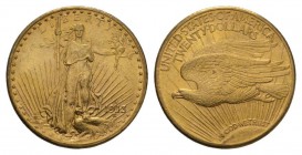 USA SAINT GAUDENS TWENTY DOLLARS (1907-1933) 20 Dollars 1913 S, San Francisco. With motto.Fr. 186. 33.30 g. Gold. Rare. Only 34'000 pieces struck. sel...