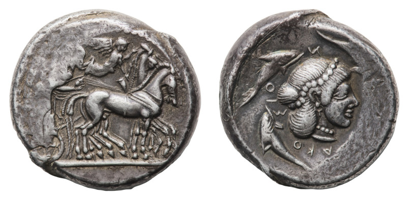 Syracuse - Deinomenid Tyranny (485-466 BC) - Tetradrachm circa 480-475 BC - Obve...
