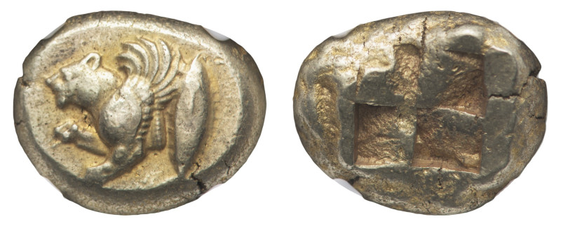 Cyzicus - EL Stater circa 550-450 BC NGC XF Strike 4/5 Surface 4/5 - Obverse: Fo...