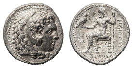 Philip III Arrhidaeus (323-317 BC) - Tetradrachm, struck under Archon, Dokimos, or Seleukos I, 323-318/7 BC - Mint: Babylon - Obverse: Head of Herakle...
