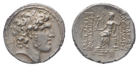 Alexander I Balas (150-145 BC) - Tetradrachm 150-149 BC - Mint: Antioch - Obverse: Diademed head right - Reverse: Zeus enthroned left holding Nike and...