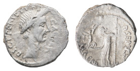 The Caesarians. Julius Caesar - Denarius February-March 44 BC - Mint: Rome - Obverse: Wreathed head right - Reverse: Venus Victrix standing left, hold...