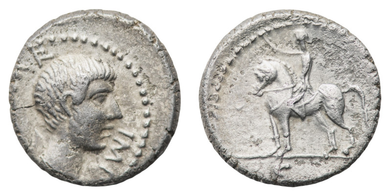 The Triumvirs. Octavianus - Denarius April-July 43 BC - Mint: travelling with Oc...