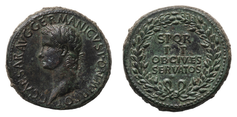 Gaius (37-41 AD) - Sestertius 37-38 AD - Mint: Rome - Obverse: Laureate head lef...