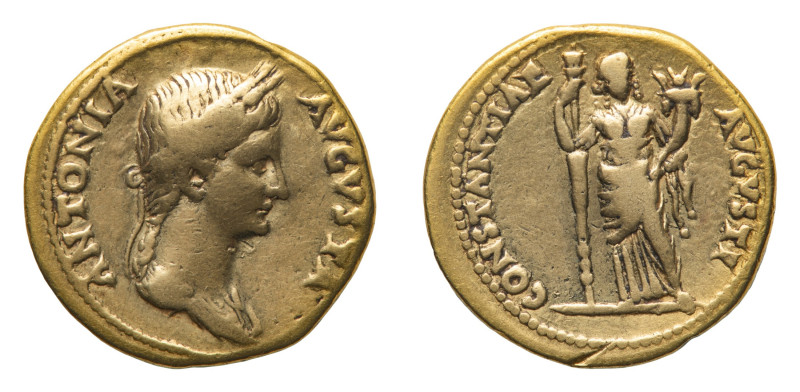 Antonia Minor mother of Claudius (died 37 AD) - Aureus 41-45 AD, struck under Cl...