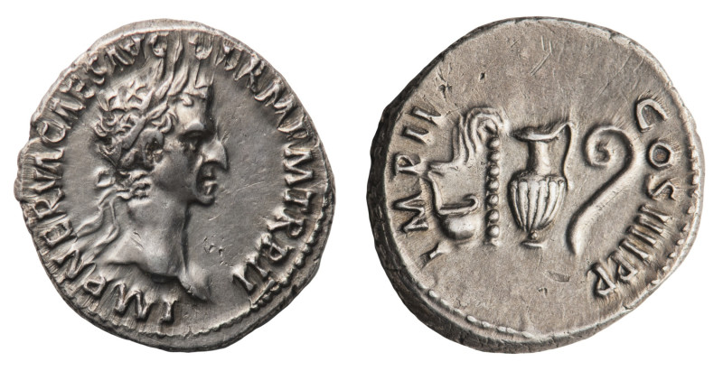 Nerva (96-98 AD) - Denarius 98 AD - Mint: Rome - Obverse: Laureate head right - ...