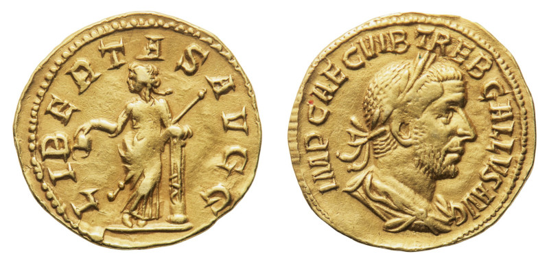 Trebonianus Gallus (251-253 AD) - Aureus 253 AD - Mint: Rome - Obverse: Laureate...