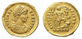Arcadius (383-408 AD) - Solidus 395-402 AD - Mint: Sirmium - Obverse: Pearl-diademed, draped and cuirassed bust right - Reverse: Arcadius standing rig...