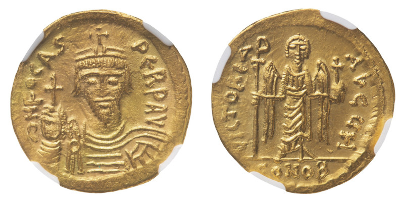 Phocas (602-610) - Solidus 607/610 NGC MS Strike 5/5 Surface 4/5 - Mint: Constan...