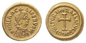 Tuscany - Pseudo-Imperial Coinage - Tremissis 620-700 struck in the name of Heraclius (610-641) - Obverse: Pearl-diademed, draped and cuirassed bust r...