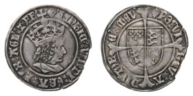 Henry VII (1485-1509) - Groat - Mint: Tower Mint (Pheon, 1505-1509) - Obverse: Crowned bust right - Reverse: Coat of arms over long cross fourchée - g...