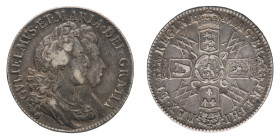 William III & Mary (1688-1694) - Halfcrown 1694, QVARTO edge - Mint: London - Obverse: Conjoined draped first busts of William, laureate, and Mary rig...
